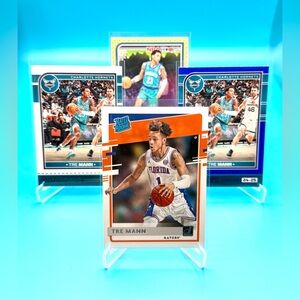 🔥Tre Mann Lot! 🔥Donruss Rated Rookie + Blue & Orange Border Hoops Parallel!
